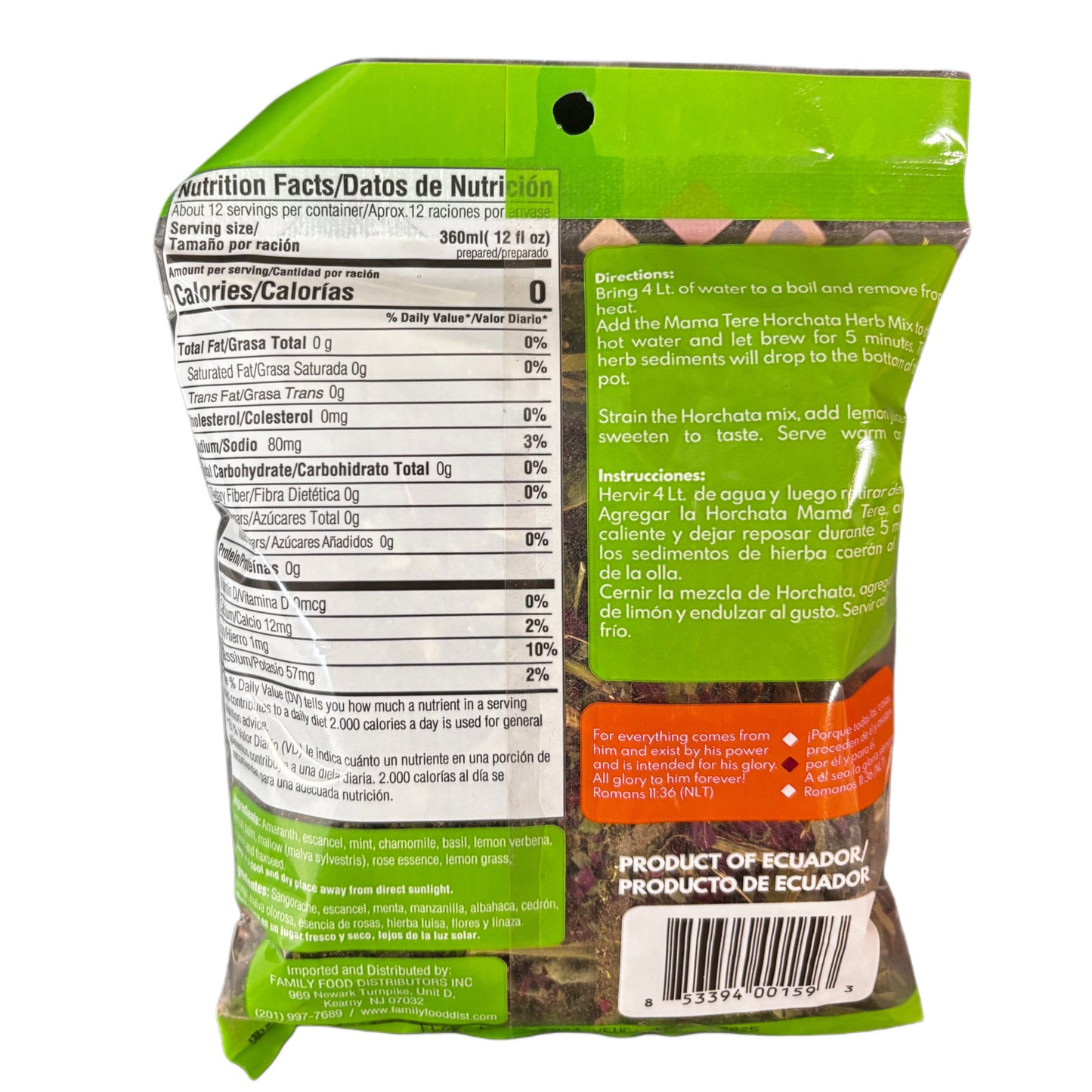 Horchata Tradicional/ Herb Mix- 1oz (30g)