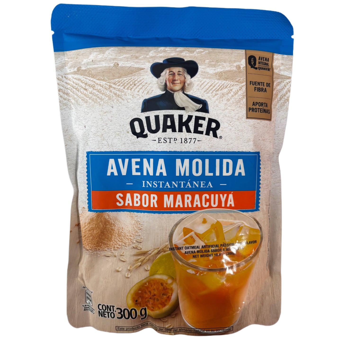 Quaker Avena Molida Sabor Maracuya/ Instant Oatmeal Passion Fruit Flavor- 10.6 oz (300 g)
