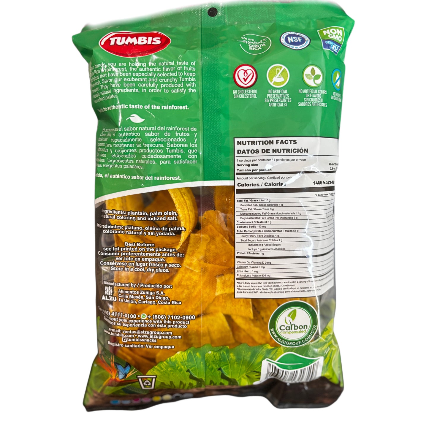 Platano En Tiras/ Plantain Strips- 2.5 oz (71 g)