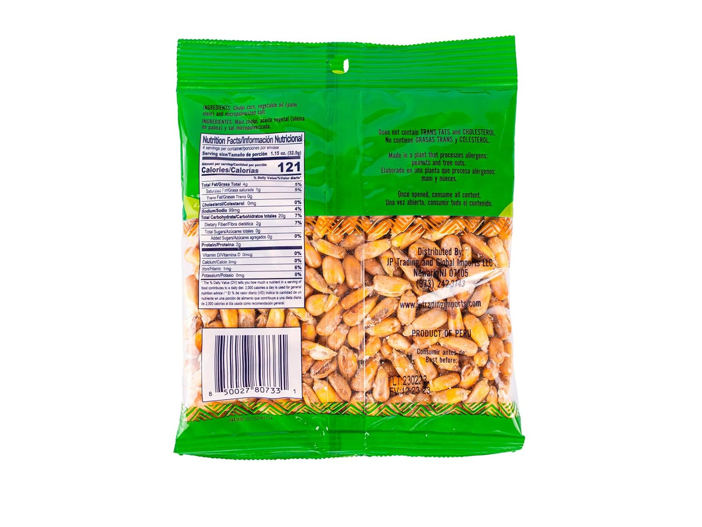 Maiz Chulpi Frito Salado/ Salted Crunchy Chulpi Corn- 4/59 ox (130g)
