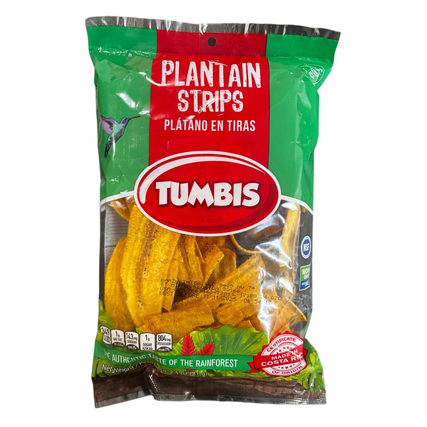 Platano En Tiras/ Plantain Strips- 2.5 oz (71 g)