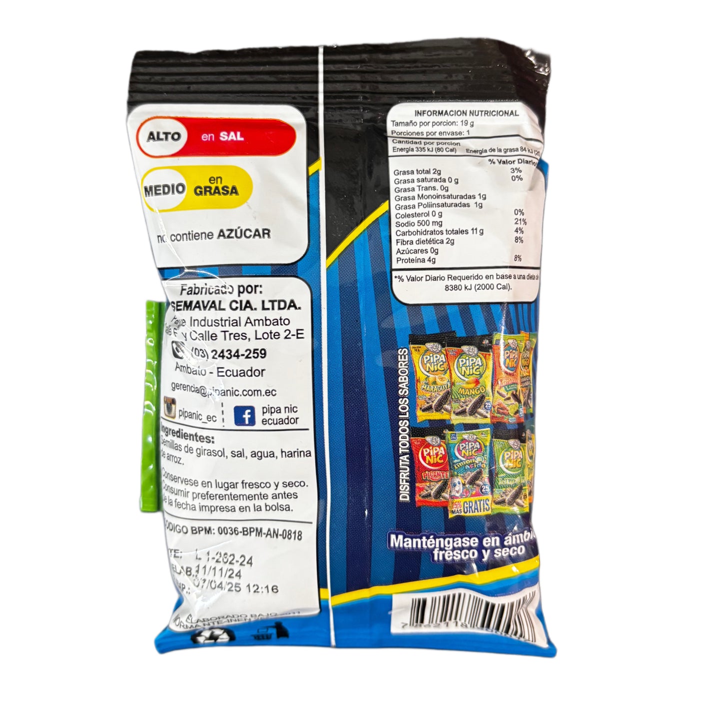 Semillas de girasol con michelada de mango/ Sunflower seed witth mango drink mix- 25g